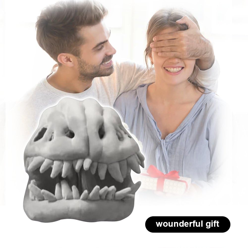 Szkielet dinozaura nakrycie głowy, Halloween dinozaur czaszka rekwizyty cosplay, szkielet 3D, pluszowy kapelusz, akcesoria do przebrania
