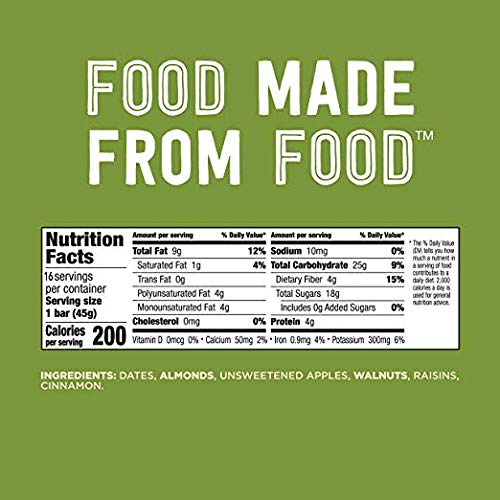 Larabar Gluten Free Bar, Apple Pie, 1.6 oz Bars (16 Count), Whole Food Gluten Free Bars, Dairy Free Snacks