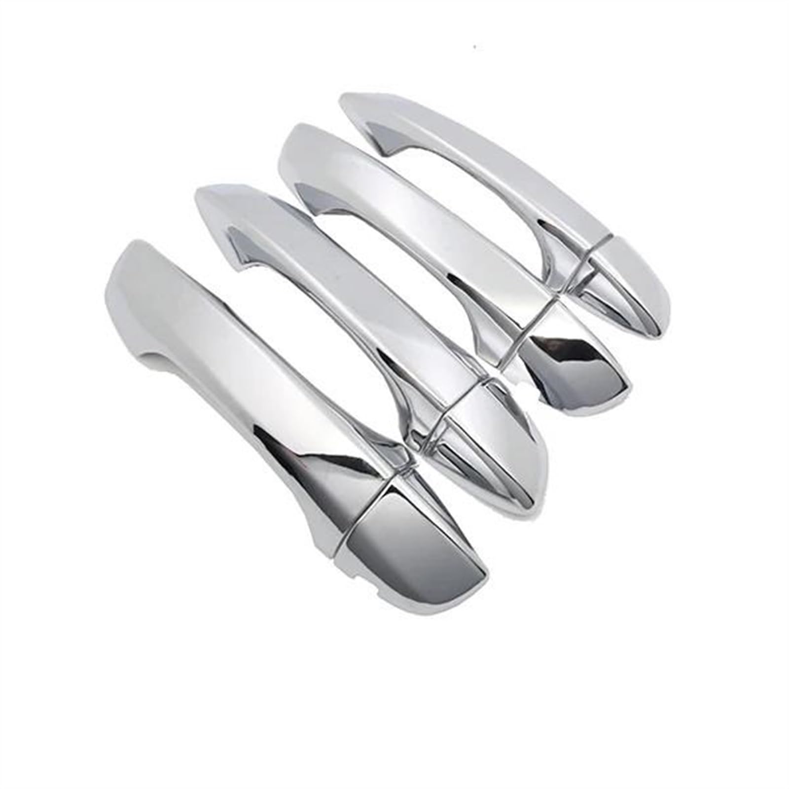 KJHOPY Door Handle Cover Car Exterior Side Protector Chrome Scratch Protection for Polo MK6 AW BZ 2017~2023 Exterior Door Handle(Chrome)