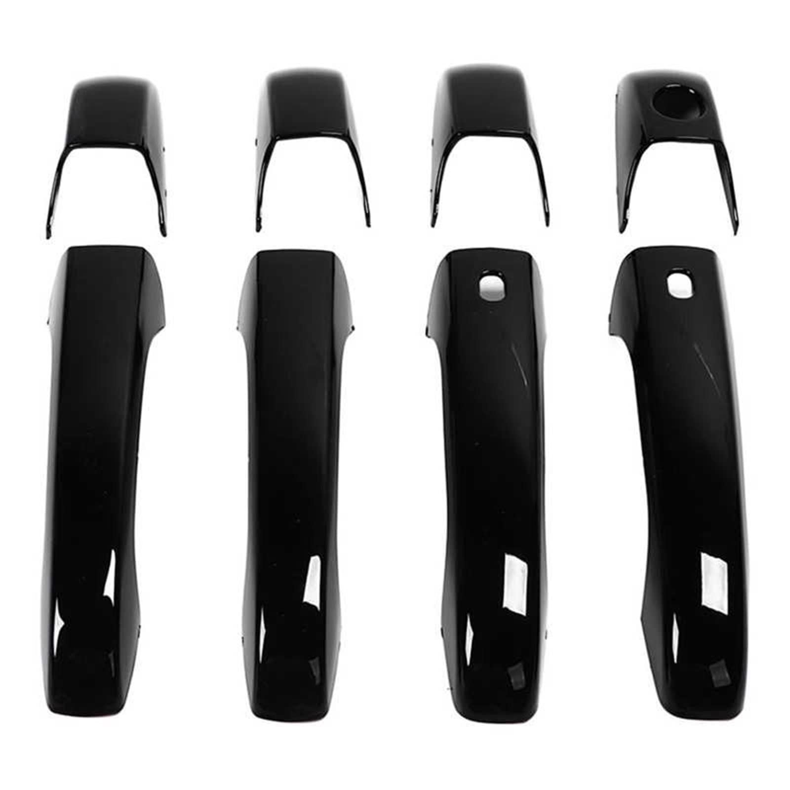 Eidash One Color Car Exterior Door Handle Cover For Jeep Patriot Grand Cherokee Durango (With Smart Key Style) Door Handle Sticker Cover Gloss Black