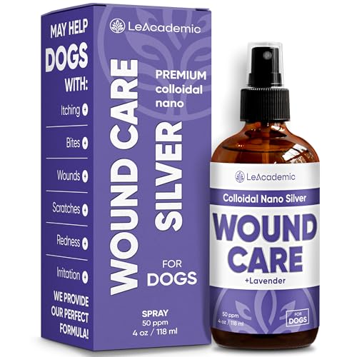 Dog Wound Care + Lavender | Wound Care for Dogs | Skin Irritation Treatment | All Breeds Itch Spray | Lavender Spray | Pet Cone | 4 Oz