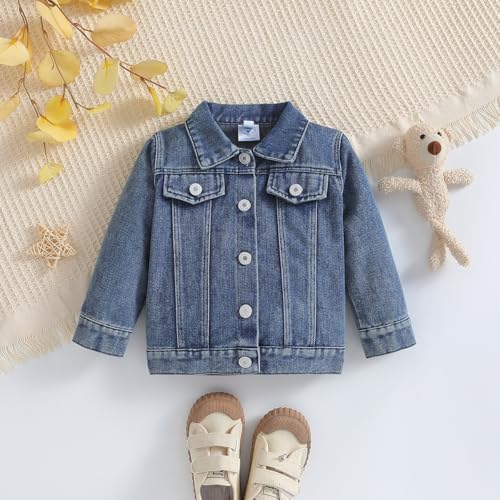 Toddler Baby Boys Girls Denim Jacket Casual Outerwear Clothing Distressed Jean Jacket Top Cowboy Autumn Spring Coat3