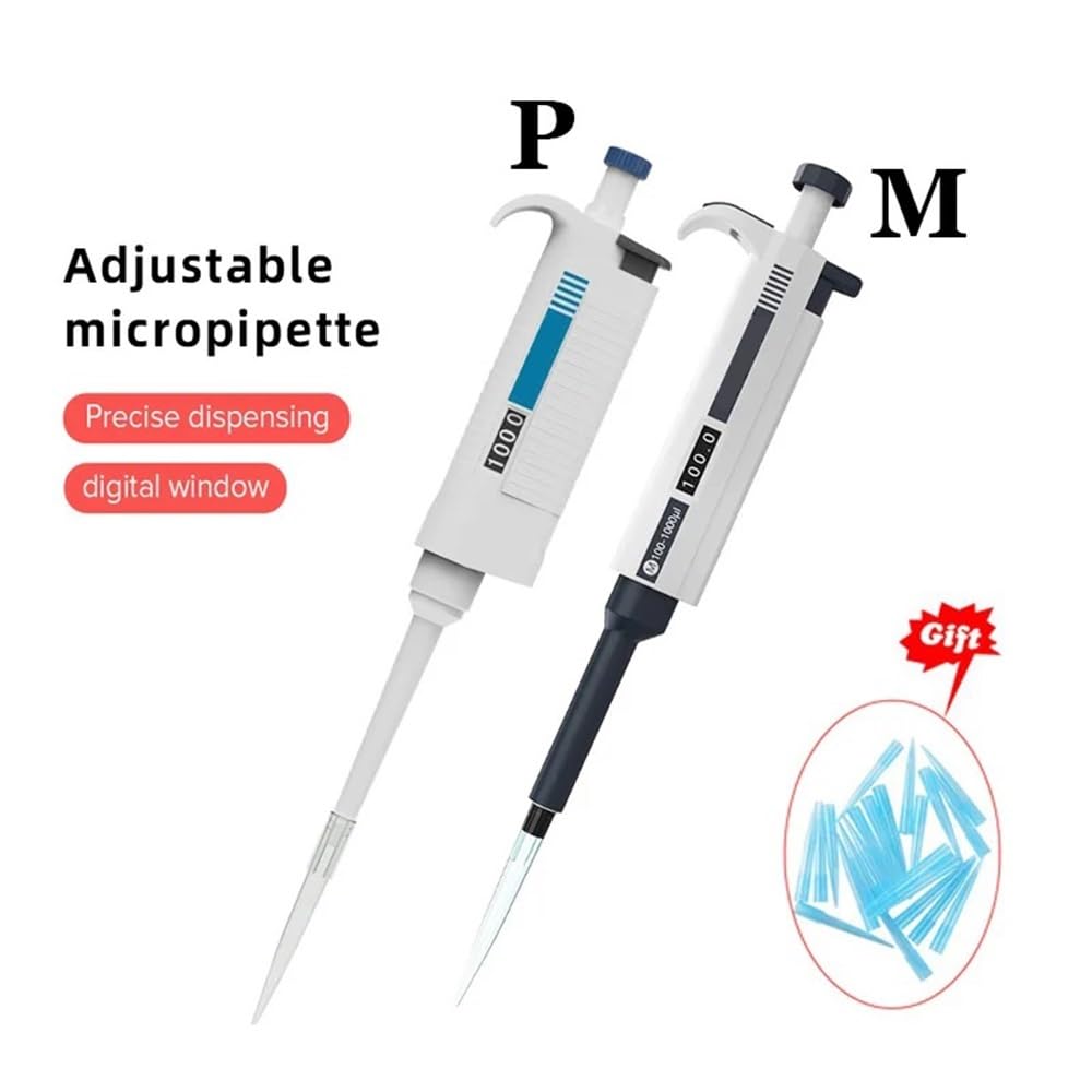 Cristalería de Laboratorio Pipeta de laboratorio Micropipeta Pipeta de laboratorio de un solo canal Micropipeta de volumen ajustable(P 10-100ul)