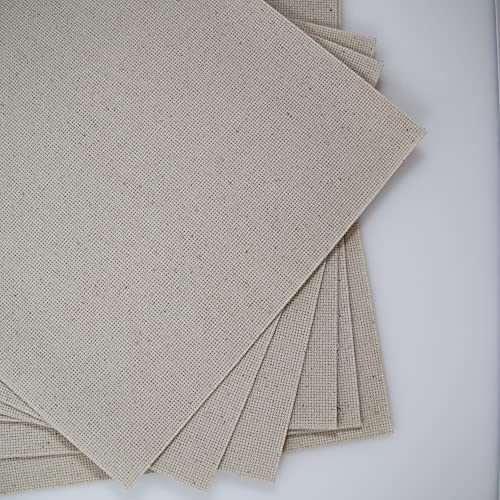Image of KCS 4 /6 pc of 12 inch x 18 inch 18CT Counted Cotton Aida Cloth Cross Stitch Fabric (6 pc, Oatmeal)