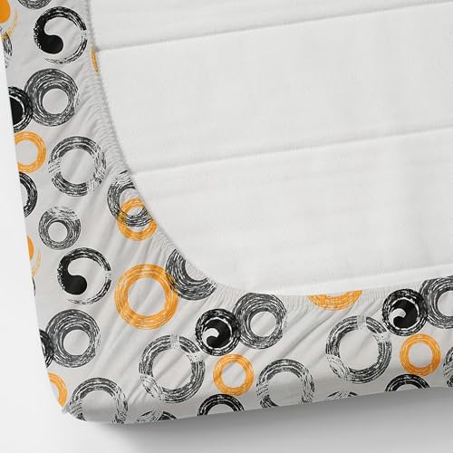 Image of VOMZER 320 Threadcount Elastic Fitted Bedsheets Single Bed with 1 Pillow Cover | Single Bed with All Around Elastic, Size 36 X 72 X 8 Inches