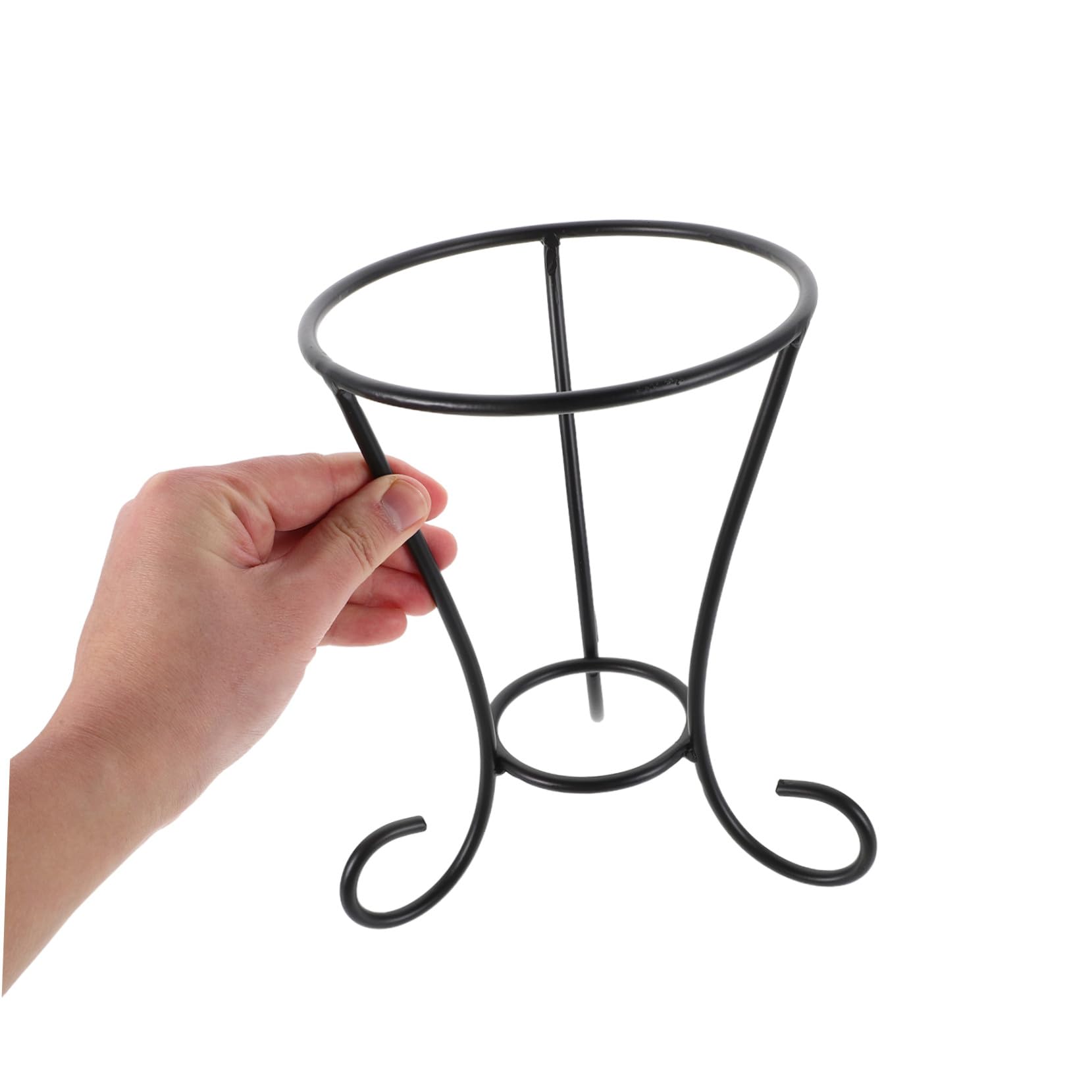 BESTonZON Supporto Stabile e Versatile in Ferro Nero per Sfere da Giardino in Vetro Design Elegante e Decorativo per Esposizione All'aperto