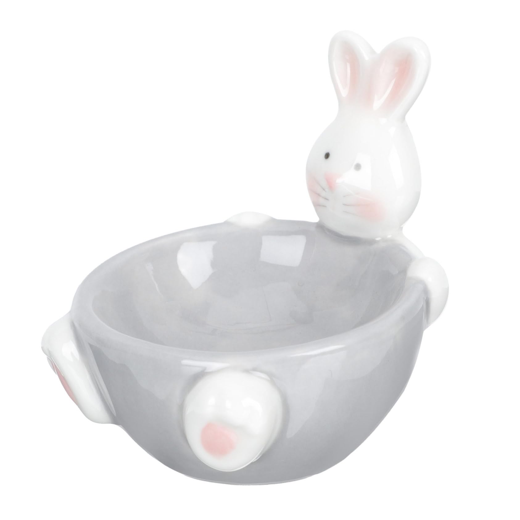 COLLBATH Rabbit Shape Ceramic Egg Cup European Style Egg Holder Delicate Decor Easy to Clean