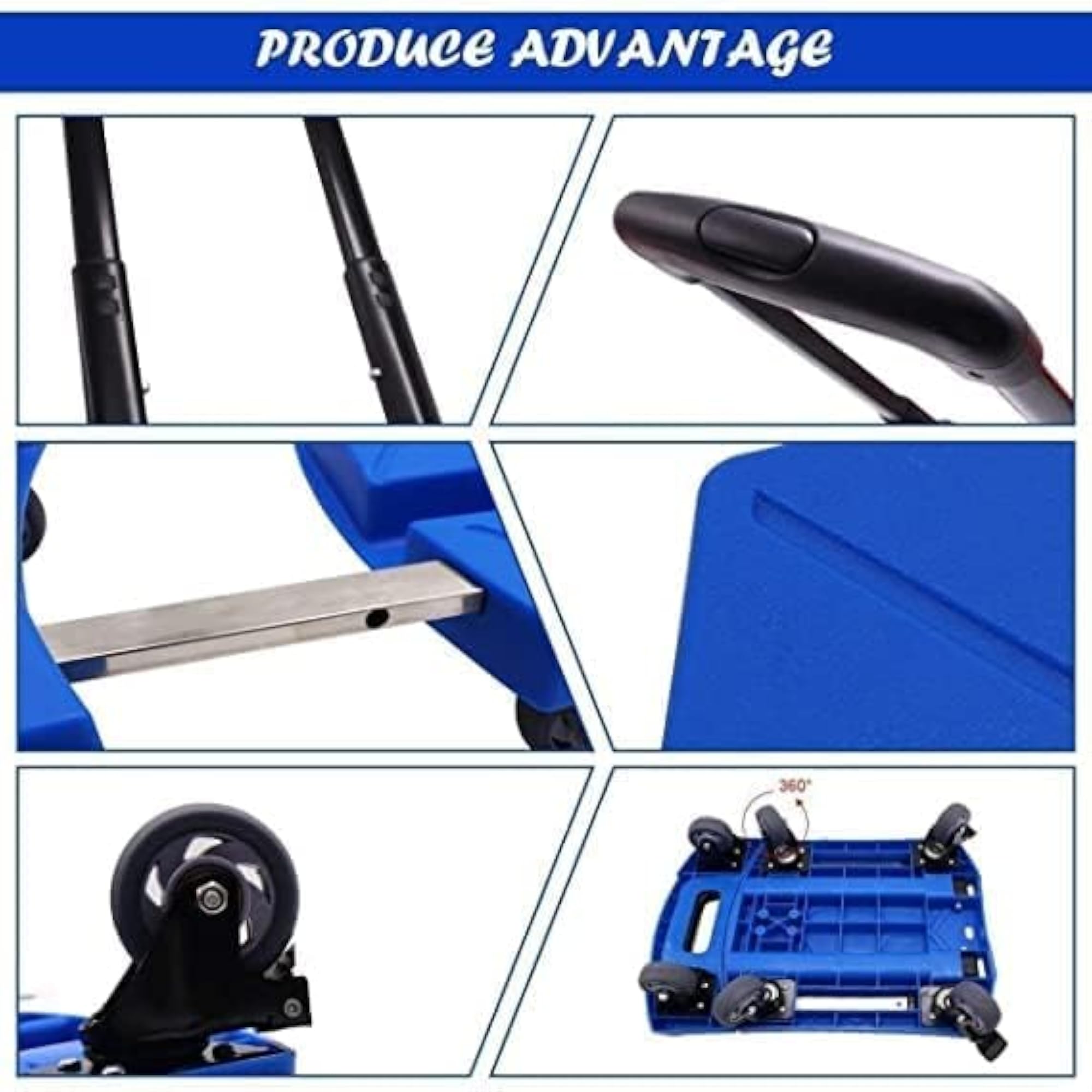 Folding Hand Truck Trolley 150 Kg Heavy Duty Utility Cart