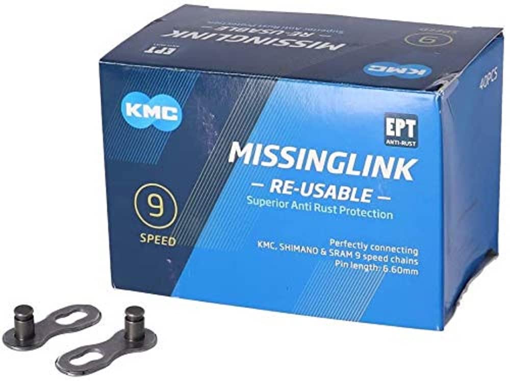 KMC 9 Speed Reusable Missing Link x40 Bulk Pack Workshop Box EPT Rust Protection