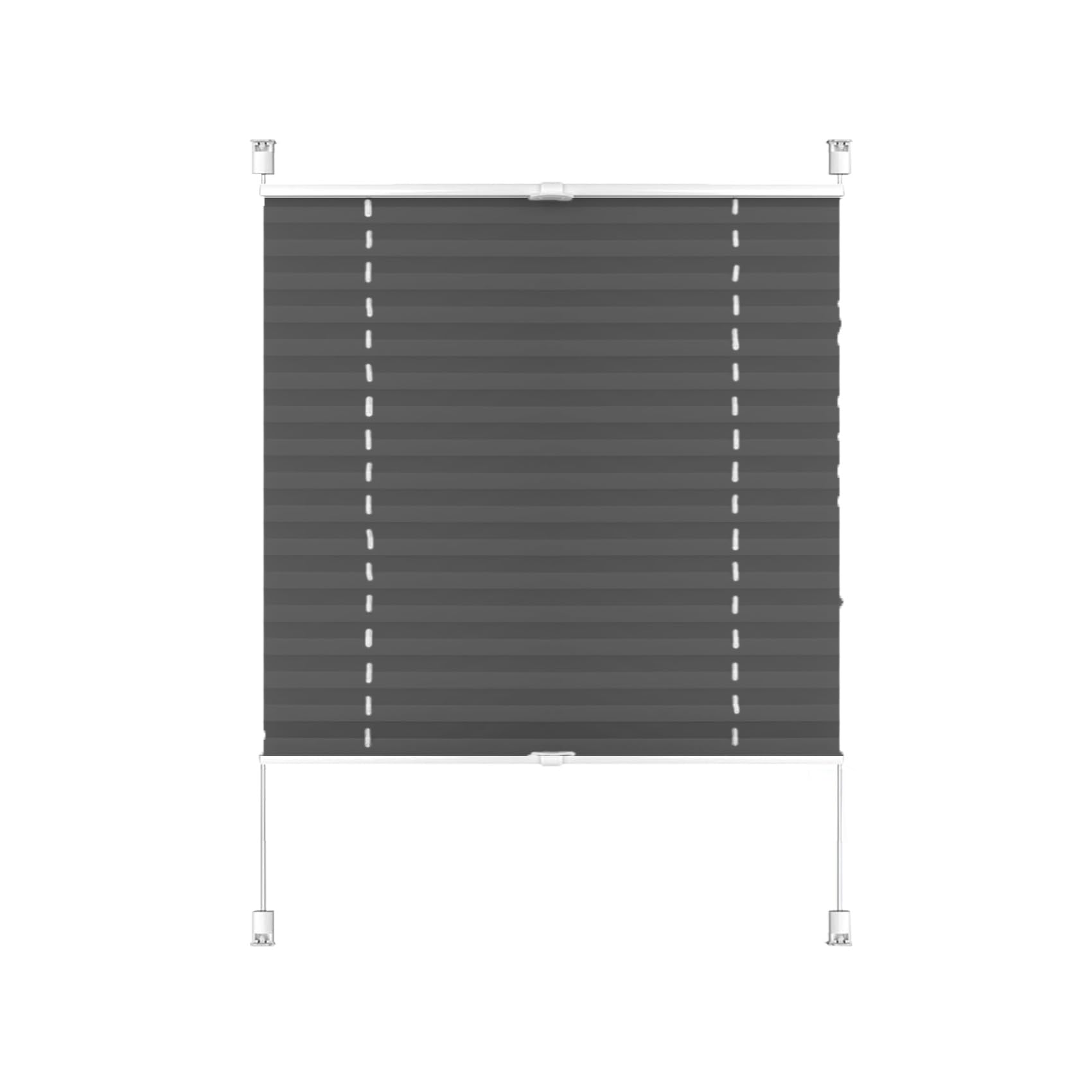Window Blinds, No Drill Blinds, 30 x 170 cm Thermal Blackout Privacy Protection, Temporary Privacy Blinds Roller Klemmfix No Drilling, for Bedroom,Kitchen,Bathroom, Black — image 1