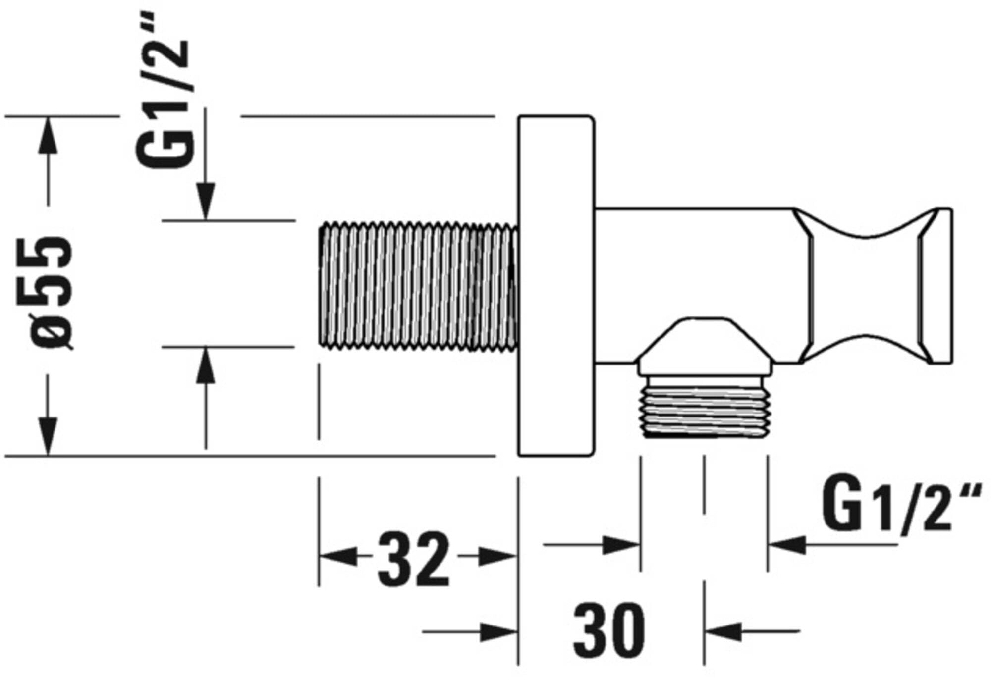 Gomito Doccia Duravit Universale - Raccordo Cromato Con Supporto Doccetta E Valvola Antiriflusso - Foto 8