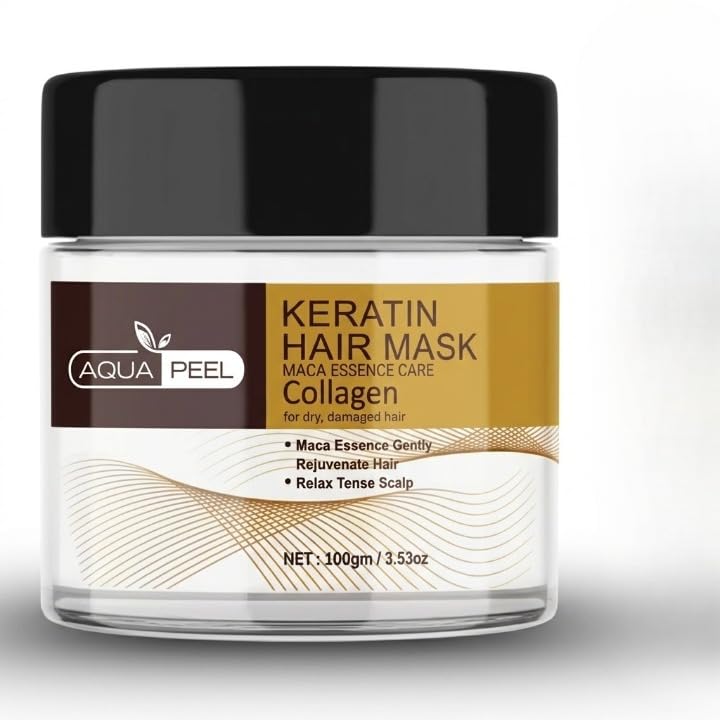 Keratin Hair Mask for Dry & Damaged Hair | Deep Conditioning Hair Treatment with Maca Essence & Collagen | Nourishing Hair Spa Mask for Smooth, Soft & Healthy-Looking Hair-image-45