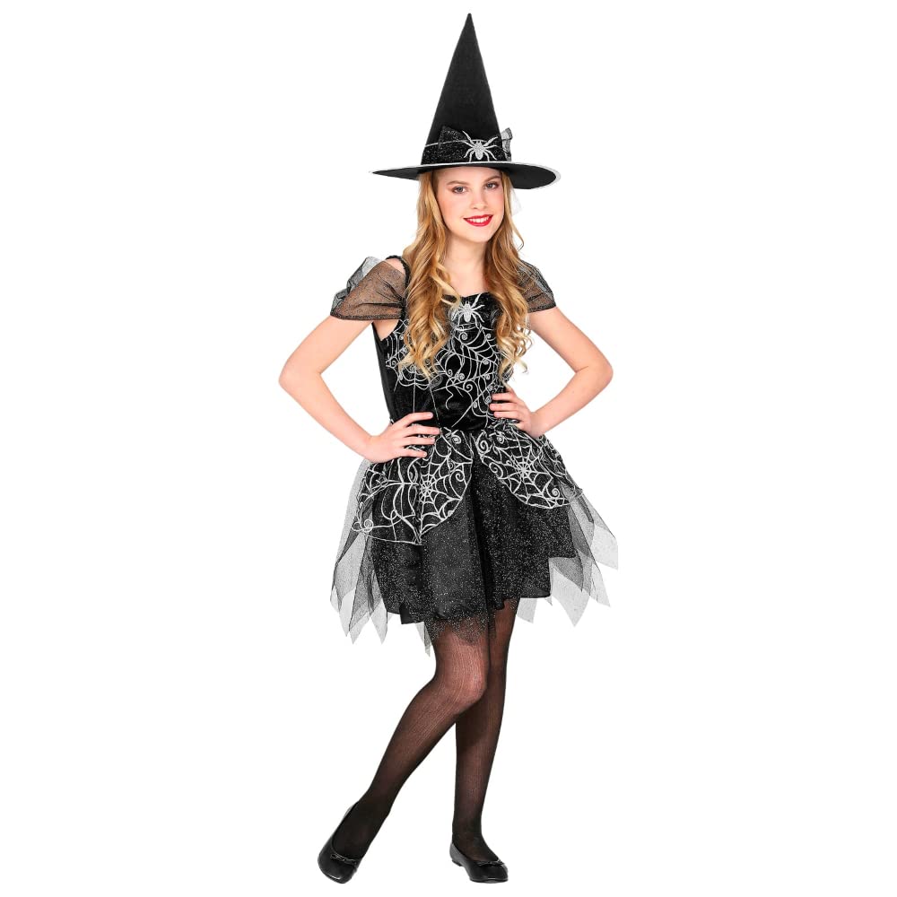 CARTOON Costume di carnevale + accessori, Strega, Witch, scopa, cappello, vestito, travestimento, per bambini, halloween, feste a tema