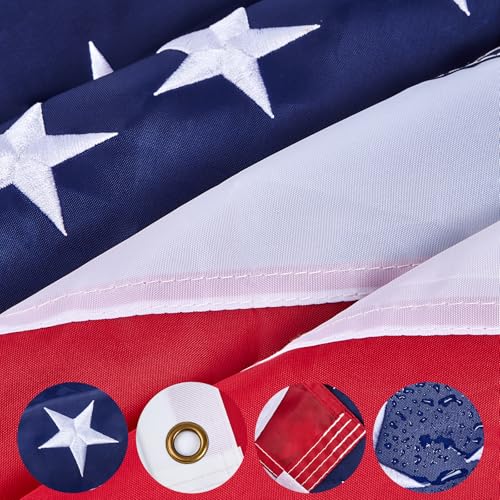 2.5x4 Ft Outdoor American Flag Heavy Duty Polyester USA Flag