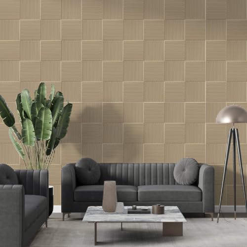 Image of PVC Self Adhesive Wall Panels for Home Interior Decor | Dairy Cream Color | Set of 10 Panels | Total Coverage 10 Sq. Ft.