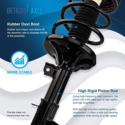 Image of Detroit Axle - 2 Front Struts for 2001-2006 Hyundai Santa Fe Complete Struts w /Coil Spring 2002 2003 2004 2005 Replacement Ready Quick Install Ready Struts Shocks Assembly