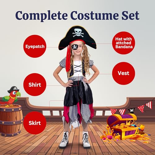 Disfraz de Pirata para Niñas miniatura 2
