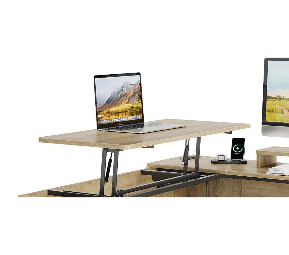 Amazon.com: Bestier L Shaped Desk with Lift Desktop, 55 inch