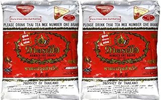 The Original Thai Iced Tea Mix (TWO bags) ~ Number One Brand Imported From Thailand! 2 x 400g Bags Great for Restaurants That Want to Serve Authentic and Thai Iced Teas. by Number One