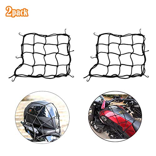 YGSAT - Red elástica para casco de moto (30 x 30 cm, para fijación en casco, con 6 ganchos) Cover