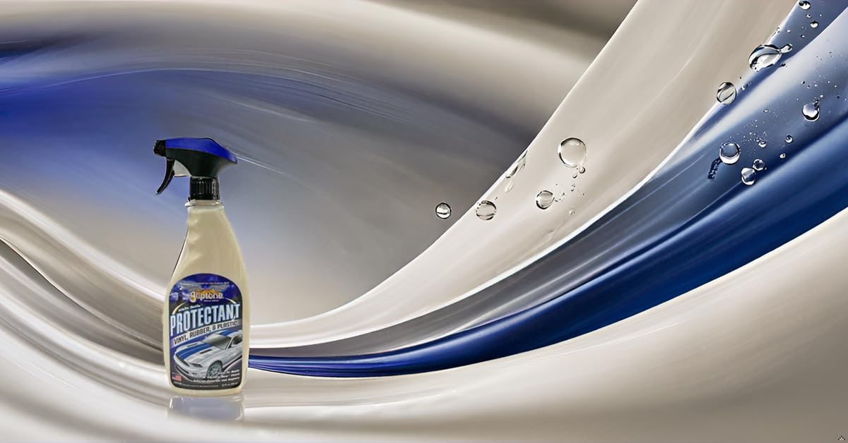 Gliptone White Satin Dressing, 22 oz, Premium Water-Based Silicone Dressing for Dashboards, Vinyl, Plastic, Rubber, Tires & Engine Compartments, Restores & Renews Interior & Exterior Surfaces