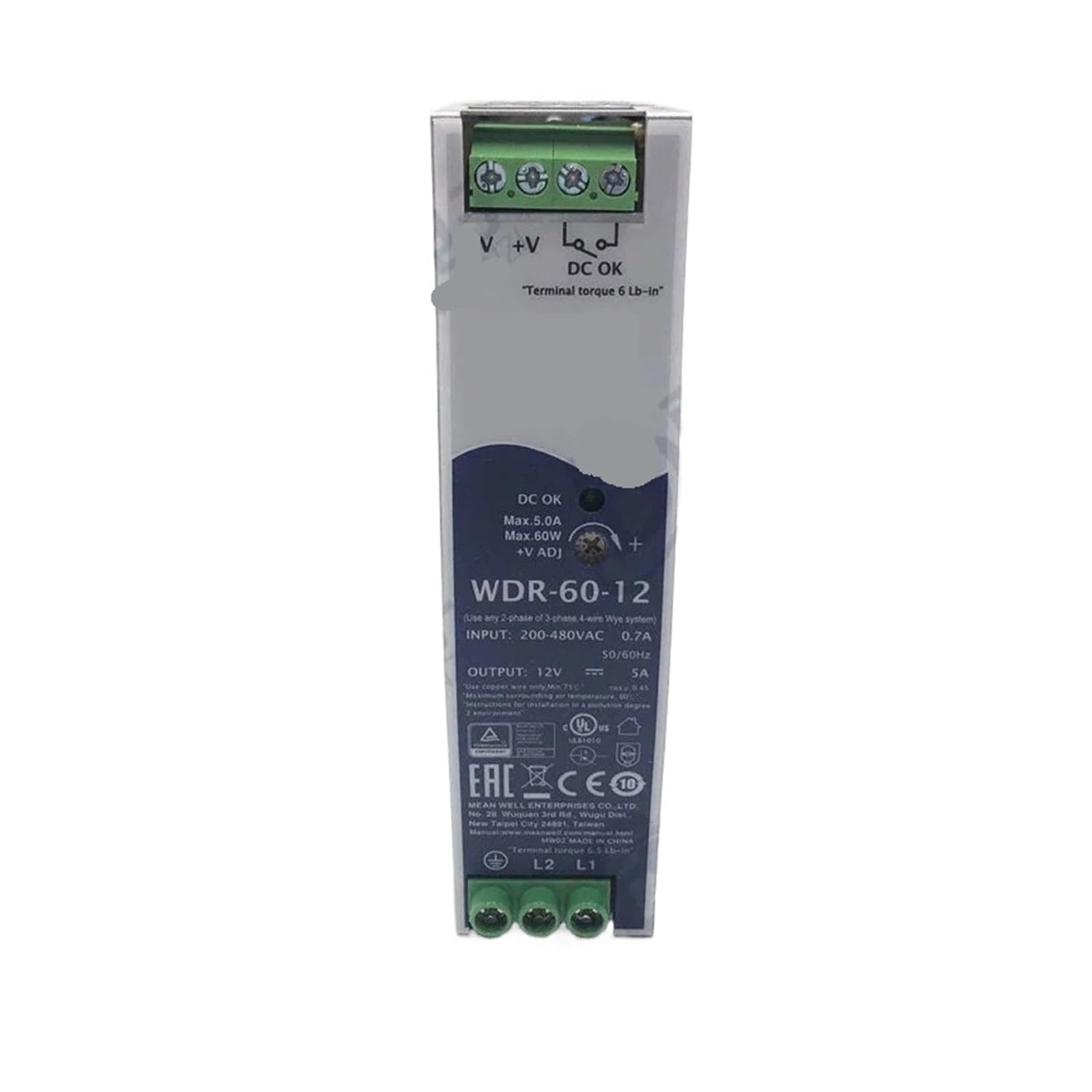 JJKKOZVQF WDR-60-12 60W Input Power Supply WDR-60 12V 5A