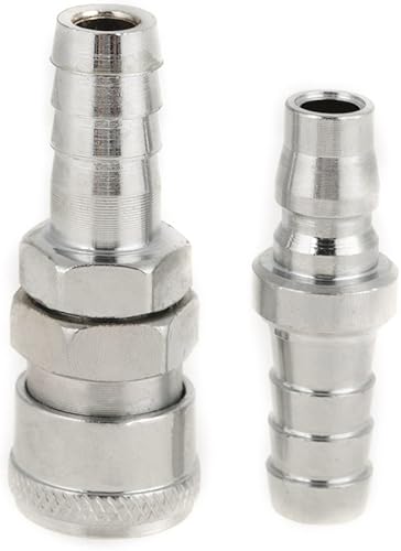 Miniatura 6 de Conector de manguera de 12 pulgada, accesorio de manguera de compresor de aire, conjunto de conectores de enchufe de acoplador, resistente, para