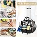 HODRANT Large Cleaning Caddy with Detachable Trolley & Shoulder Strap, Cleaning Supplies Bag with Handles & Support Plates, Cleaning Product Rolling Organizer for Car Wash and Housekeeping