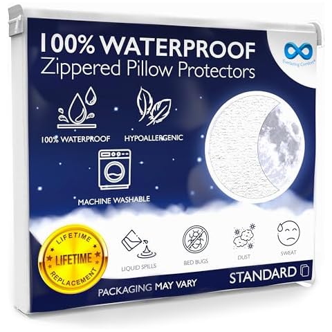 Waterproof Pillow Covers Standard Size (2 Pack) Cover