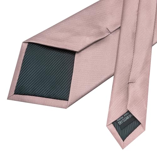 Image of JEMYGINS Formal Necktie Solid Color Tie and Pocket Square with Tie Clip Lapel Pin Sets for Men 4PCS