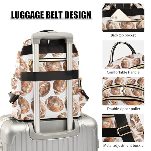 Image of ALAZA Rugby Watercolor American Football Women Backpack Purse Ladies Fashion Shoulder Bag Daypack Travel Bag 10L