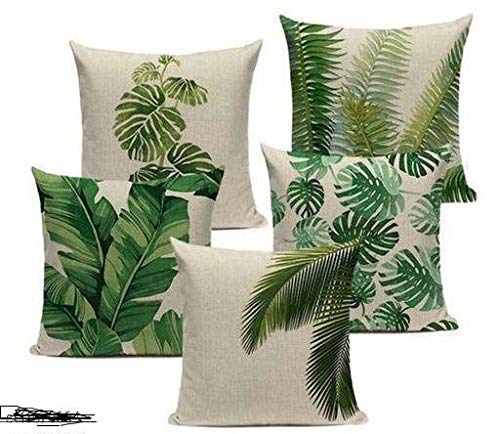 ROYAL TRENDJute 144TC Cushion Covers, 16 x 16 inch, Multicolor, Set of 5