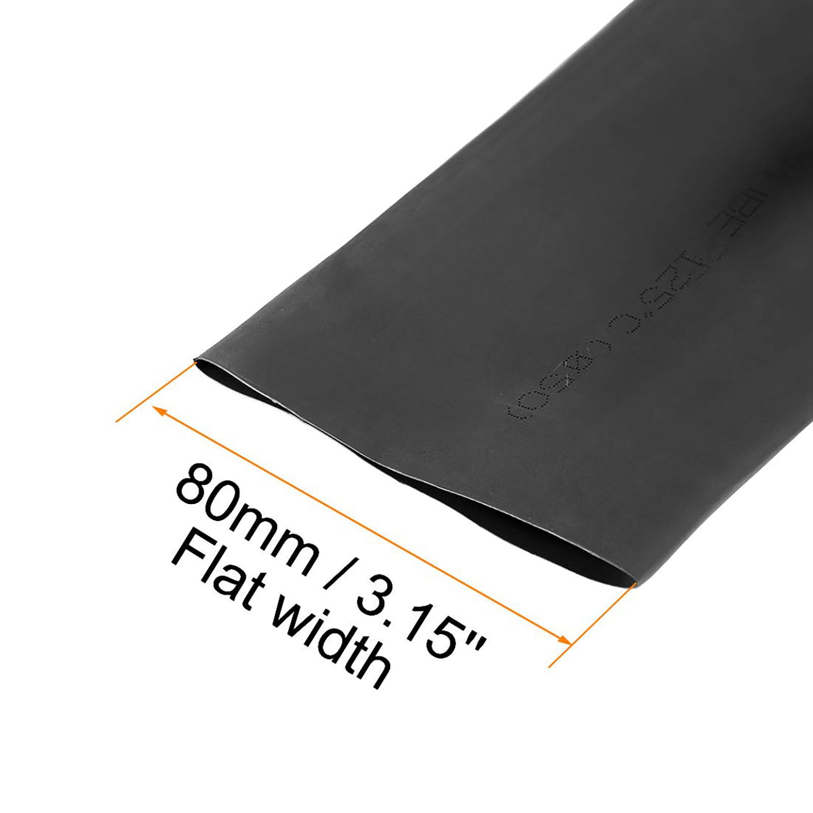 Gaine Thermorétractable TOP-VIGOR – 80 Mm, Rétraction 2:1, Isolation électrique Et Protection Câbles (1 Mètre)