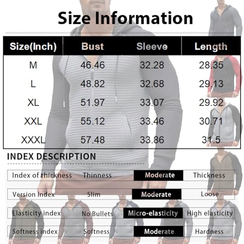Mens Jackets Casual Stylish Big And Tall Hoodies Fashion Jackets Long Sleeve Work Solid Color Light Zip Jacket2