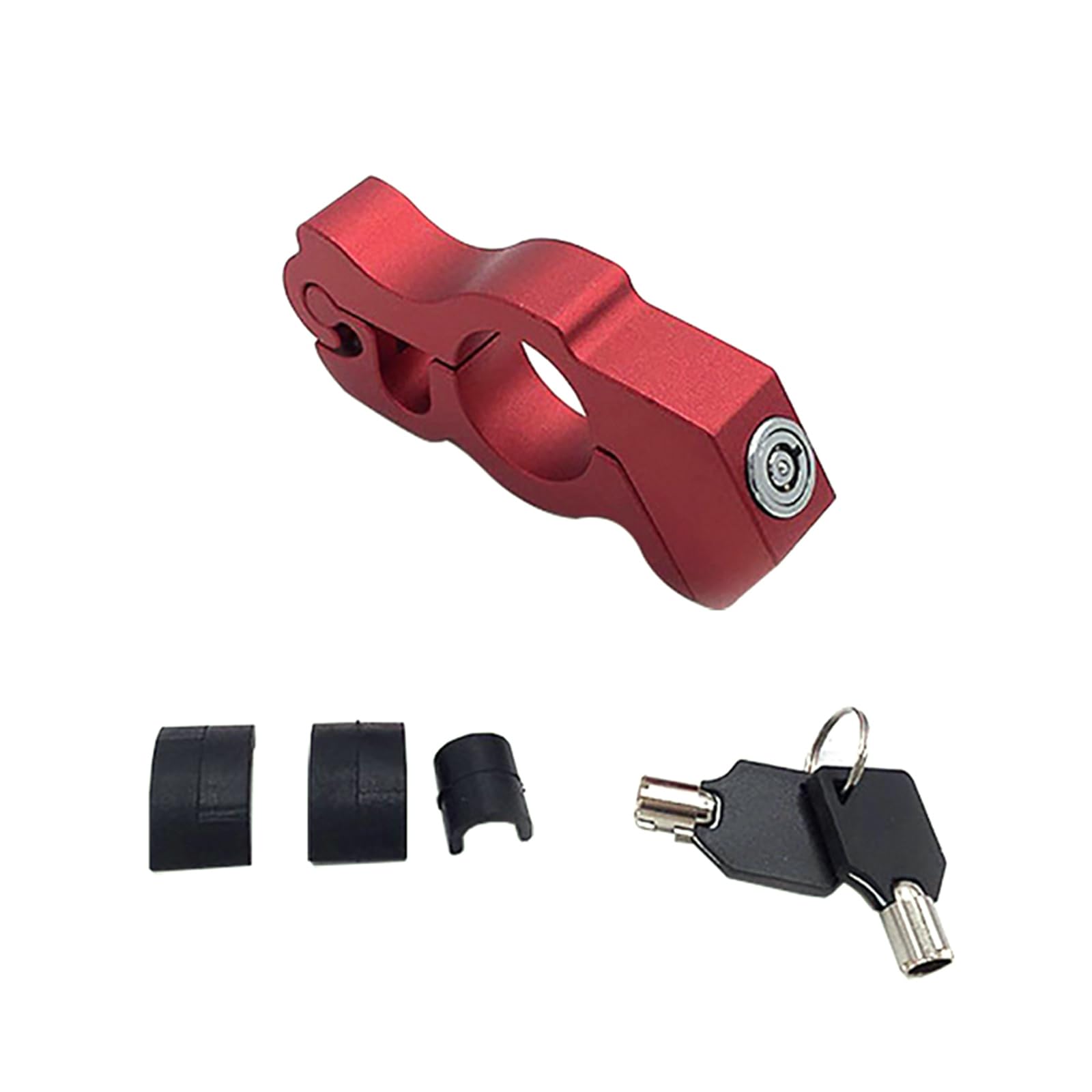 Hsioluted Red Motorcycle Handlebar Throttle Security For Atv Dirt Street Bikes Anti Theft Locking Device Anti-Steal Pull Rod Security
