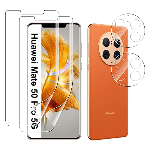 Protector De Pantalla Para Huawei Mate 30 Pro | Pack 2 Cristales Templados + 2 Protectores De Cámara | Dureza 9H