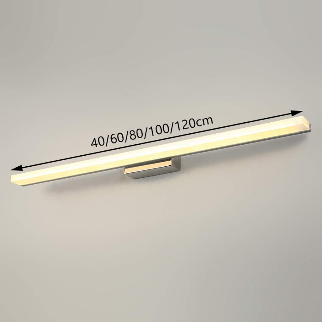 Lampada da toeletta a LED, Impermeabile e antiappannamento, Lampada da Comodino, Lampada da Comodino, Lampada da Comodino, Luce Calda, 40 cm (Color : White Light, Size : 120cm)