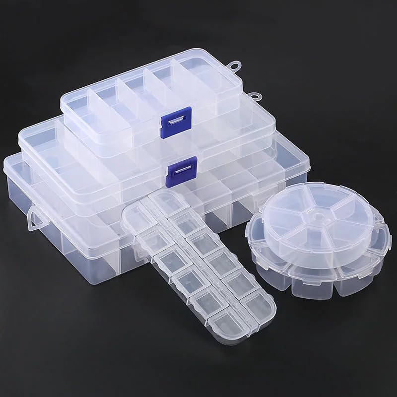 Necklace Transparent Storage Box Case Craft Beads Container