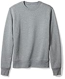fleece sweatshirt  Amazon Essentials Long-Sleeve Crewneck Fleece athletic-sweatshirts, Grey (Light Grey Heather), 50-52 (Large)