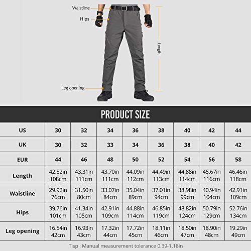Pantalones de montaña cortavientos y térmicos con forro suave softshell 7