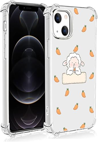 Miniatura 15 de Funda para teléfono compatible con iPhone 13 Pro, funda transparente con diseño de animales de dibujos animados para niñas y mujeres, lindo oso