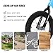 14 Inch Balance Bike for Kids 3-6 Year Old, No Pedals, Air Rubber Tires, Adjustable Height, Pedalless Bicycle for Boys, Girls, Blue
