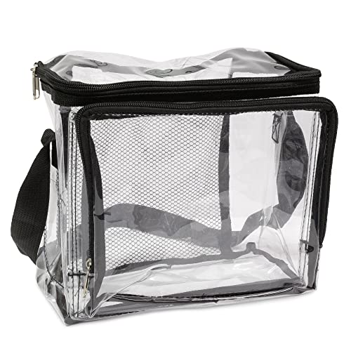 Clear Tote Bag Stadium Approved - Clear Sling Bag, Transparent See Through Small Purse For Men And Women, Beach Bag, Concert, Festival Necessities, Sports Stadium Bag, Work Shoulder Pack - 9X8X6 #TOP7