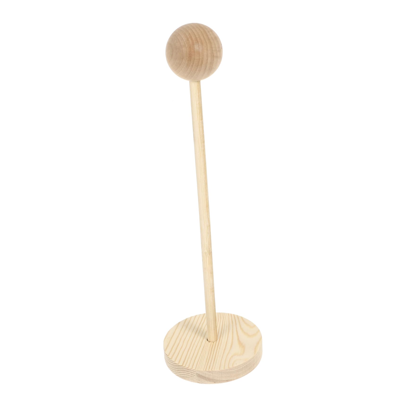 Beavorty Dolls Wig Stand Portable Wooden Display Rack for Wigs and Hats for Storage and Display Single Unit Wig Holder