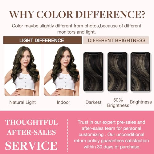 Image of GOO GOO Clip in Hair Extensions Real Human Hair, Remy Human Hair Extensions Clip ins for Women, Natural Human Hair, 16inch 130g 7Pcs, 1B /16 /1B Balayage Natural Black to Light Blonde