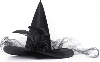 JUSTOTRY Halloween Witch Hat - Costume Witches Hats for Women
