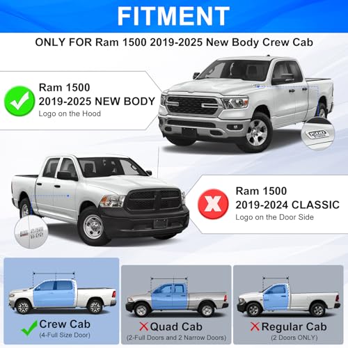 Estribos para Dodge Ram 1500 2019-2026 Crew Cab miniatura 2