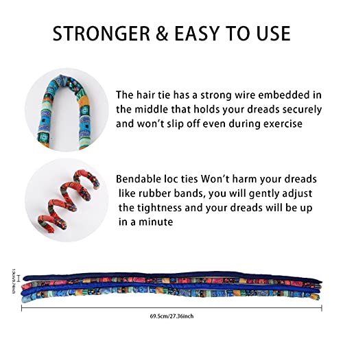 Frdtluthw Hair Ties Dreadlock Accessories, Swirl Hair Tie Spiral Lock Ponytail Holders For Women Girls(Red Pattern) #TOP6