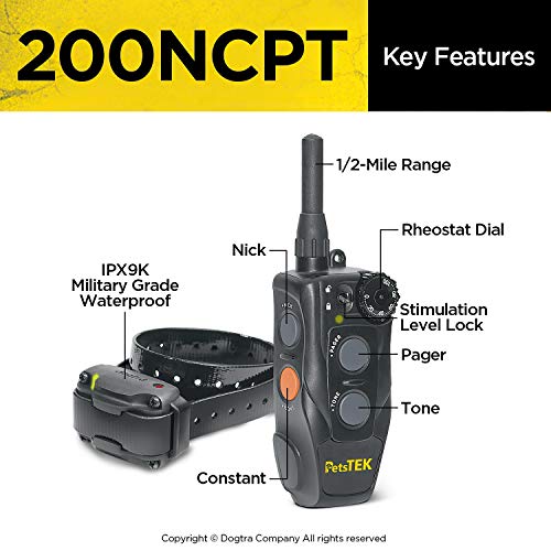 Dogtra 200NCPT Electronic Dog Training Collar with Remote for Small Dogs to Large Dogs - 2640 ft Range, Vibration, Tone… - Image 5