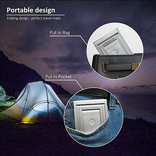 Ledholyt Foldable Led Desk Light, Slim Portable Rechargeable Usb Table Light, Eye-Caring Aluminium Alloy Table Lamps,For Home, Reading, Studying, Work, Travel (Silver) #TOP3